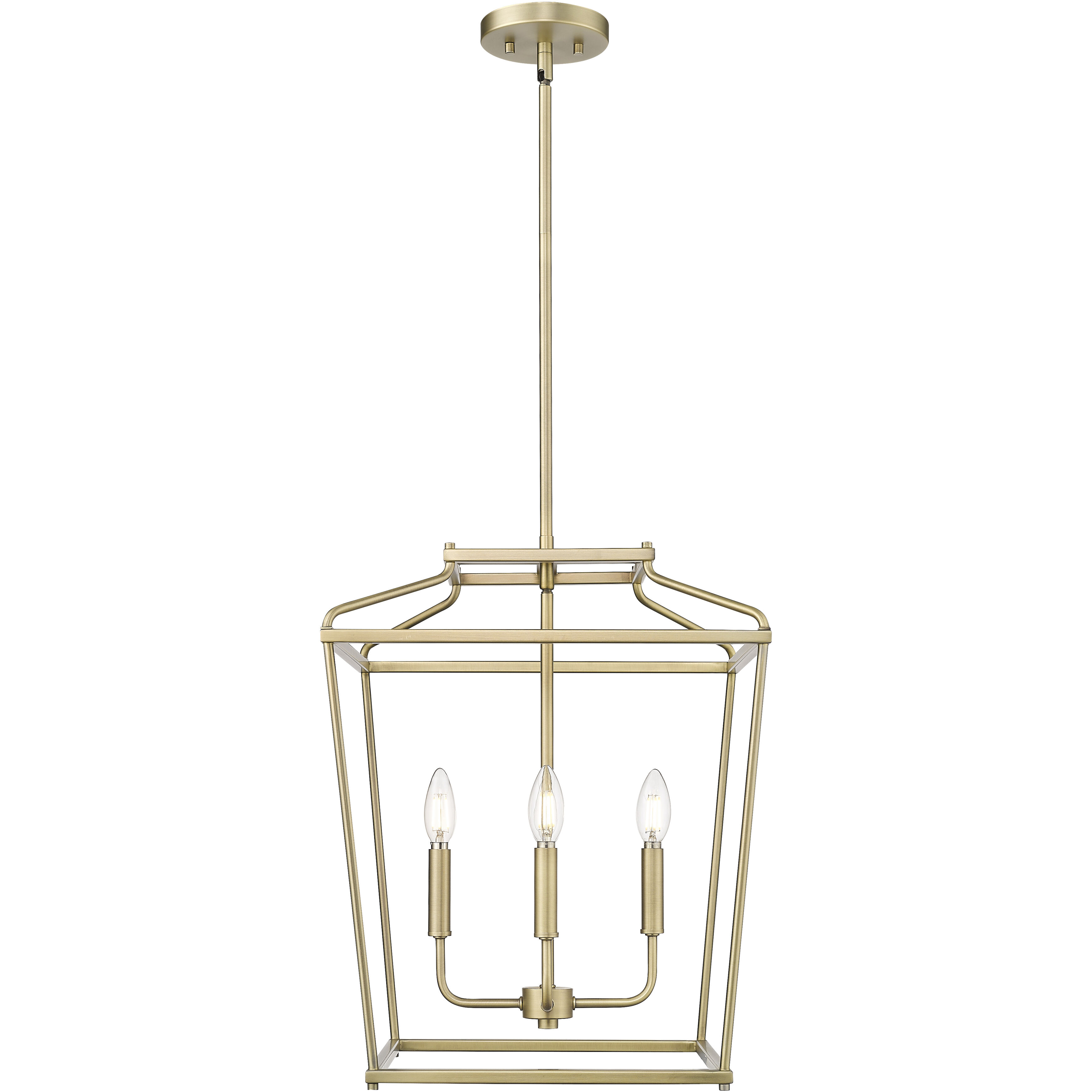 Nellita 4 Light 16 inch Vintage Brass Pendant Ceiling Light