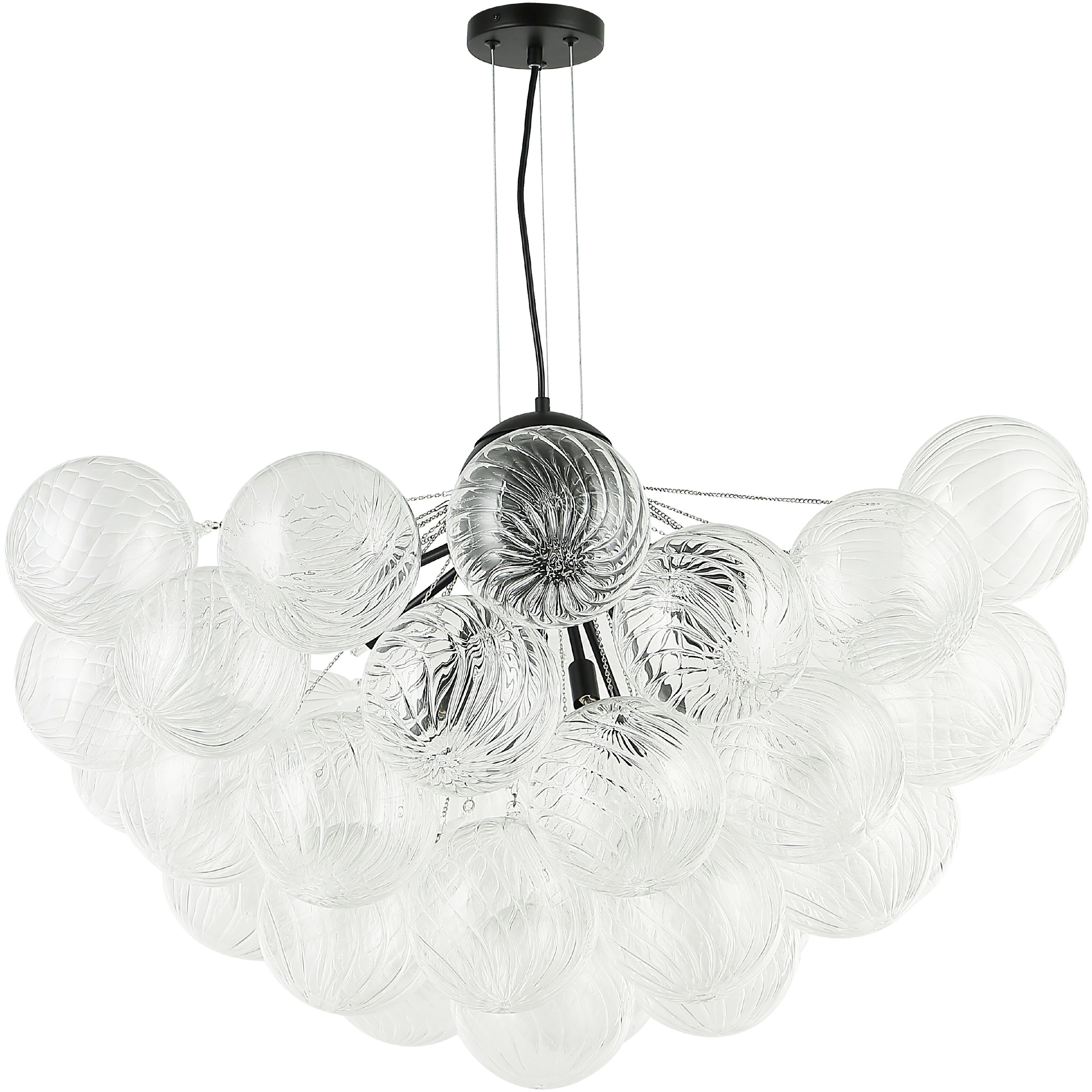 Charlize LED 36 inch Matte Black Chandelier Ceiling Light