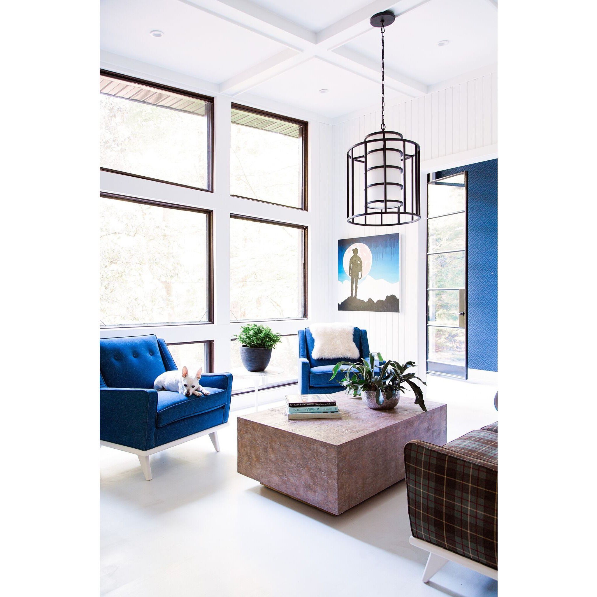 Hulton 6 Light 21 inch Matte Black Lantern Chandelier Ceiling Light