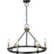 Notting Hill LED 26 inch Black and Brushed Brass Chandelier Ceiling Light