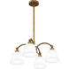 Iota 4 Light 22 inch Weathered Brass Pendant Ceiling Light