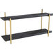 Two Tiers 36.2 X 20.5 X 9.8 inch Black Shelf