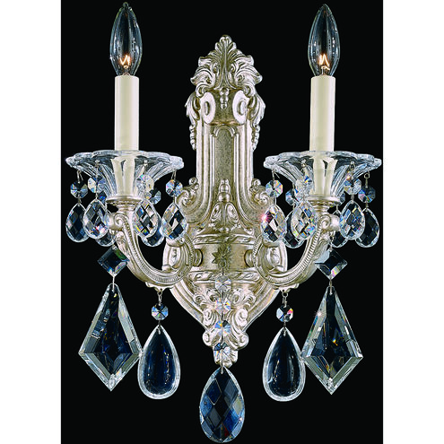 La Scala 2 Light 6.5 inch Antique Silver Wall Sconce Wall Light