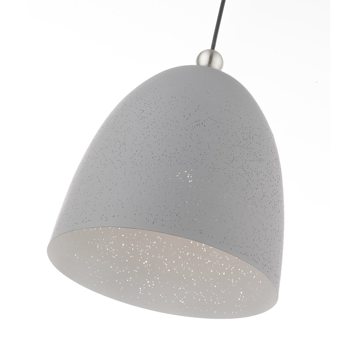 Arlington 1 Light 12 inch Nordic Gray with Brushed Nickel Accents Pendant Ceiling Light