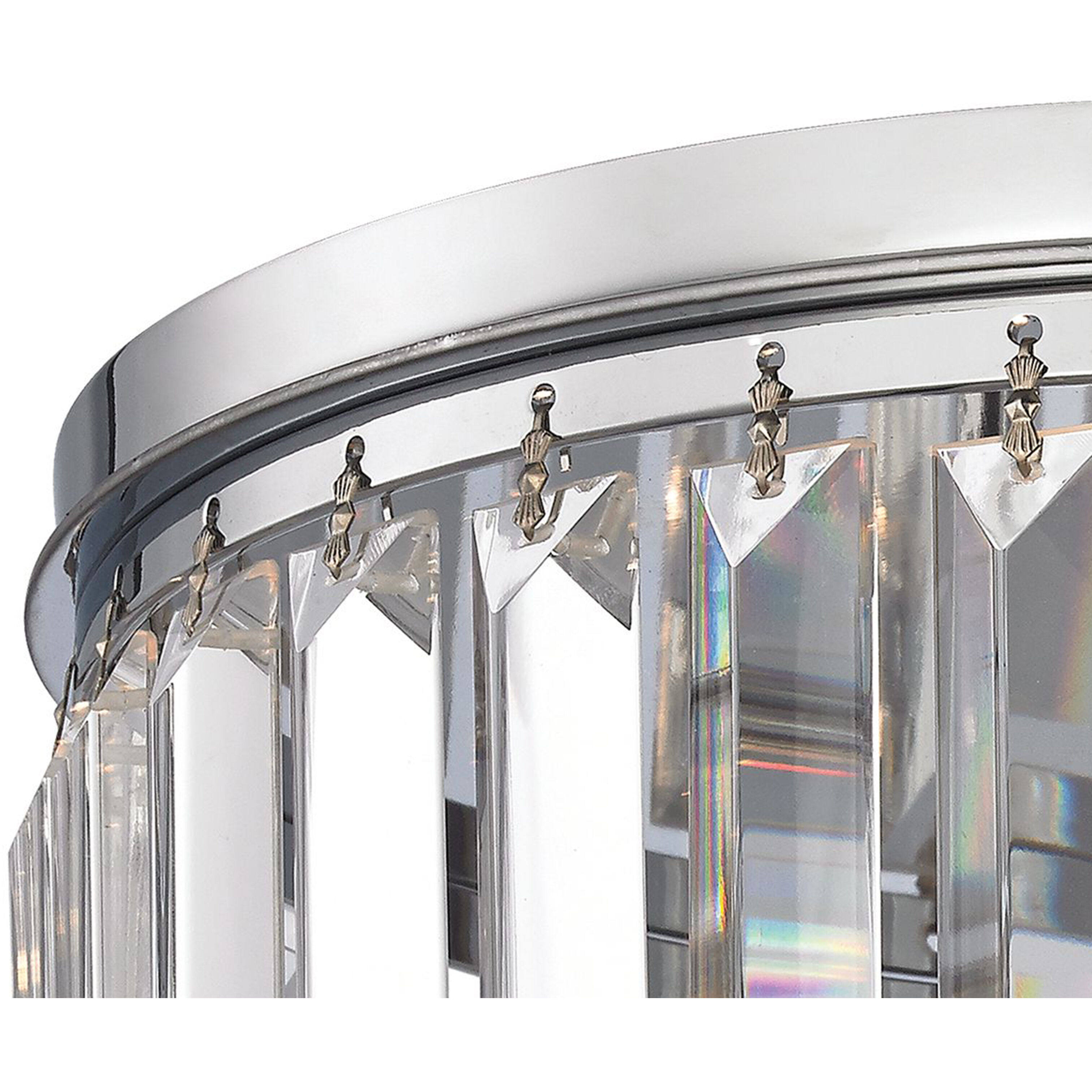 Palacial 1 Light 12 inch Polished Chrome Semi Flush Mount Ceiling Light