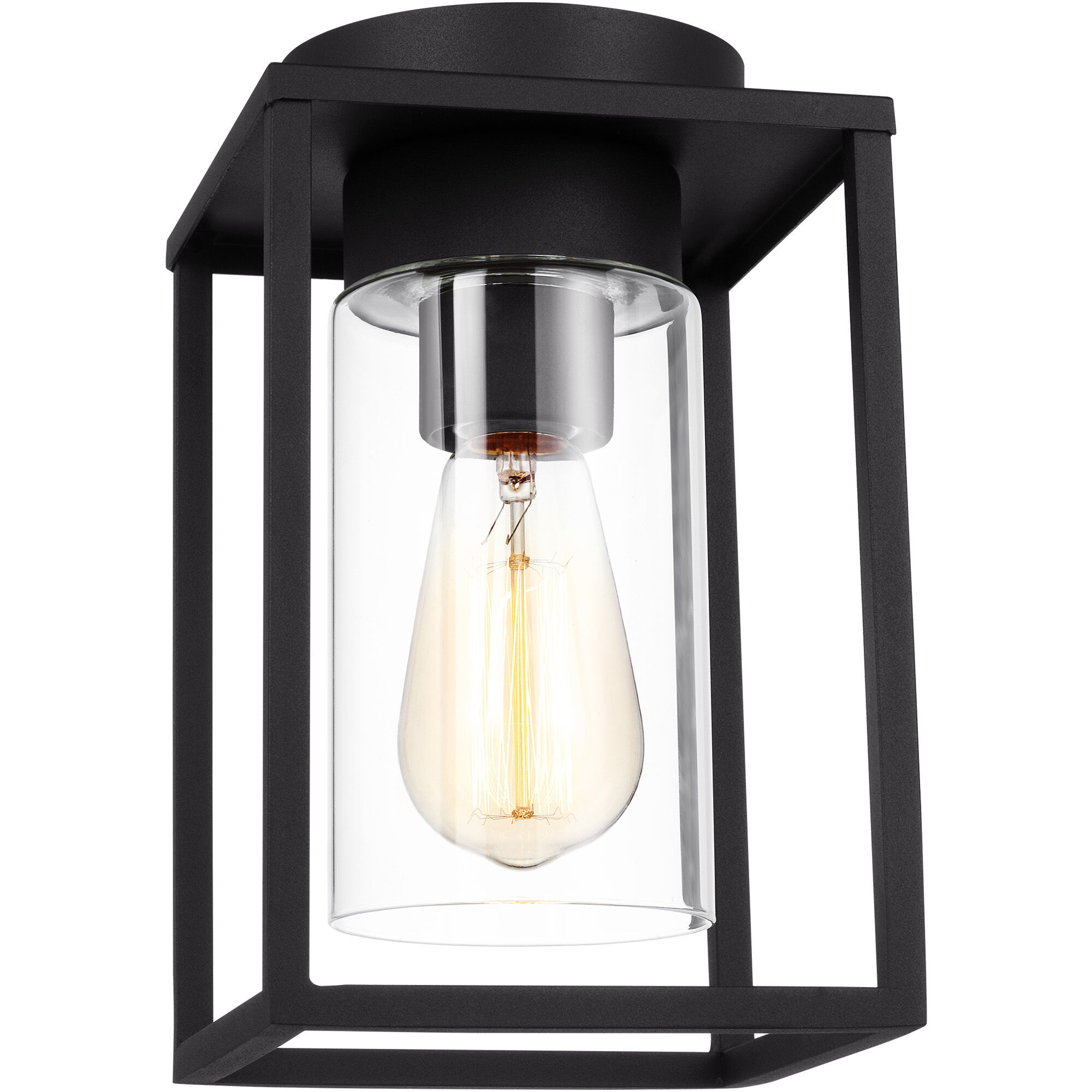 Vado 1 Light 6.38 inch Black Outdoor Flush Mount