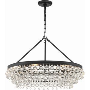 Calypso 6 Light 30 inch Matte Black Chandelier Ceiling Light