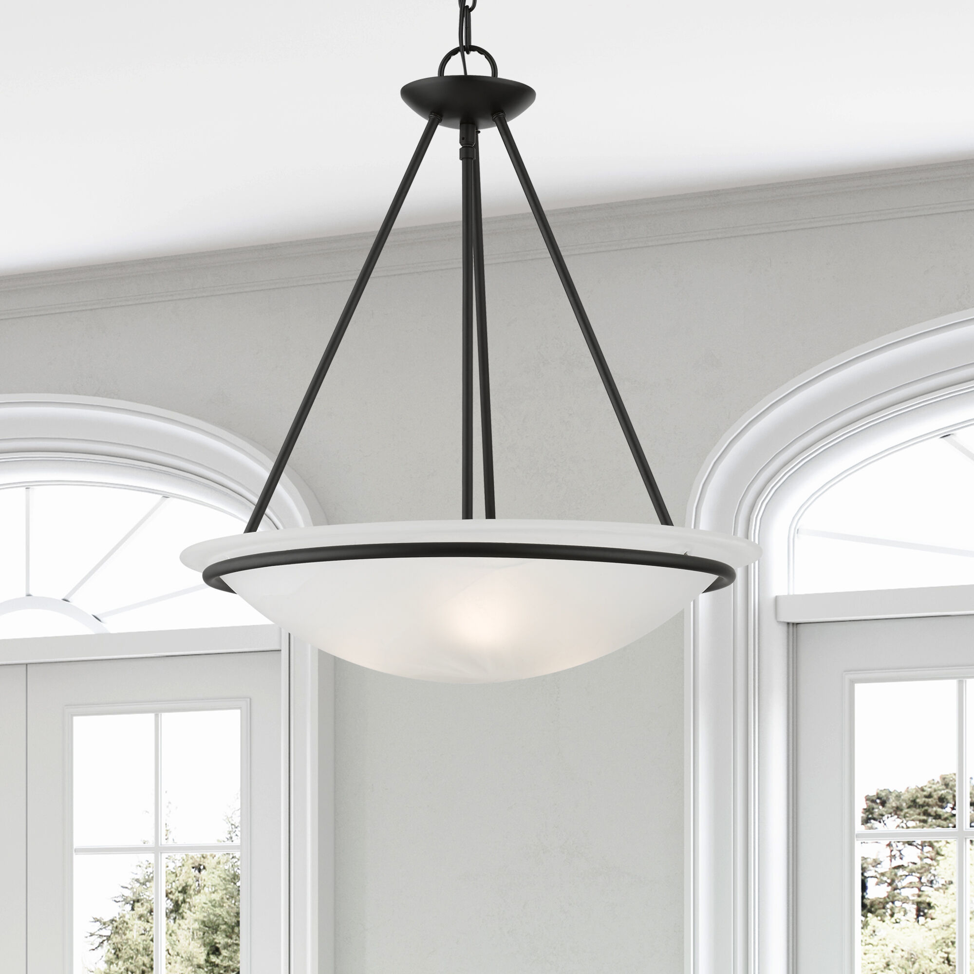 Newburgh 3 Light 20 inch Black Pendant Chandelier Ceiling Light