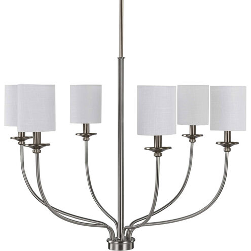 Bonita 6 Light 31 inch Brushed Nickel Foyer Chandelier Ceiling Light, Design Series