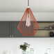 Linz 1 Light 12 inch Shiny Red with Polished Chrome Accents Pendant Ceiling Light