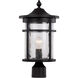 Avalon 1 Light 15 inch Black Outdoor Postmount Lantern