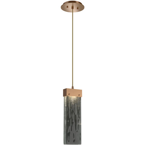Parallel LED 2.3 inch Novel Brass Pendant Ceiling Light in 3000K LED, Smoke Granite