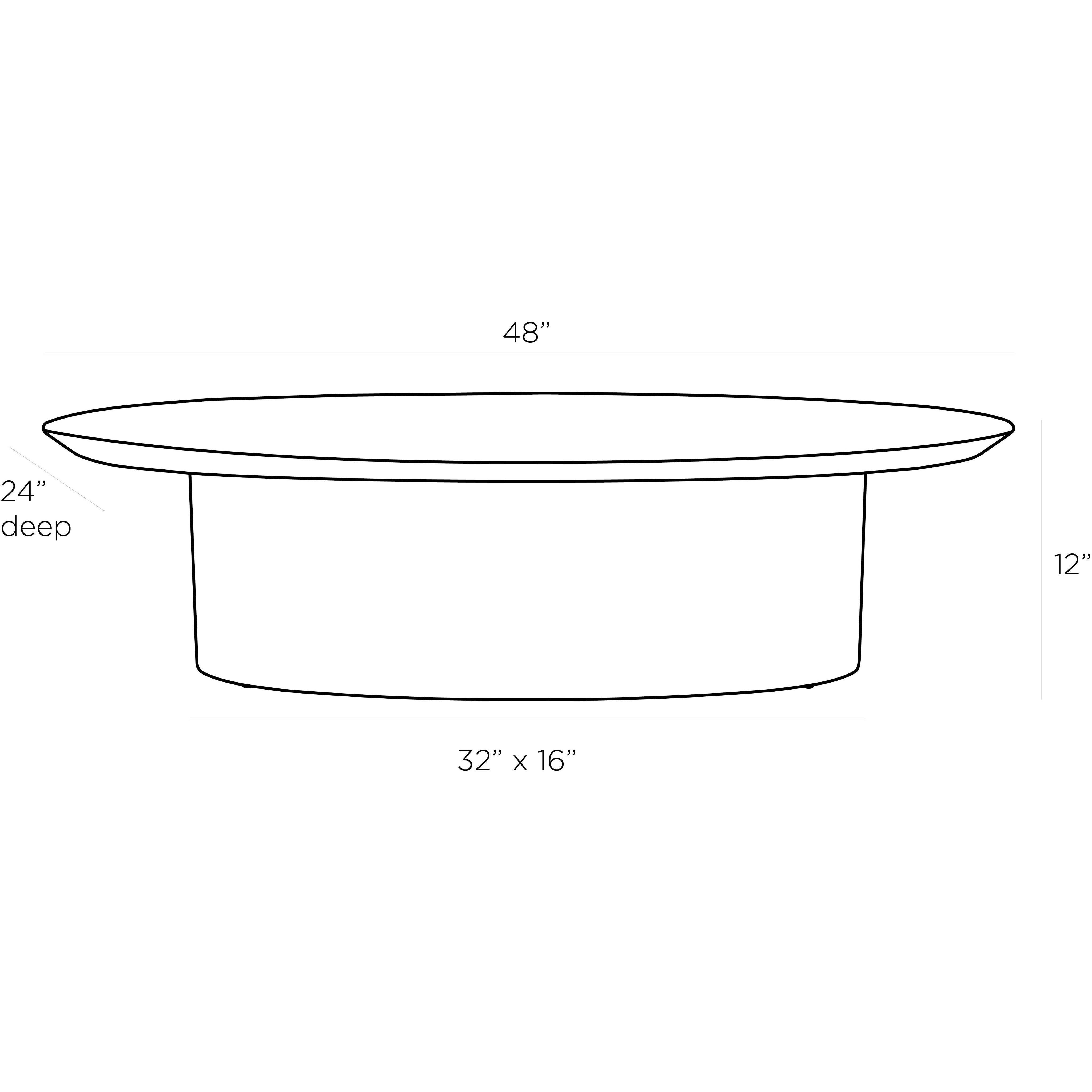 Perez 48 X 12 inch Ebony Coffee Table