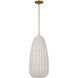 Chapman & Myers Kokomo LED 15 inch Antique-Burnished Brass Elongated Pendant Ceiling Light