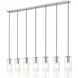 Alton 7 Light 54 inch Brushed Nickel Linear Chandelier Ceiling Light