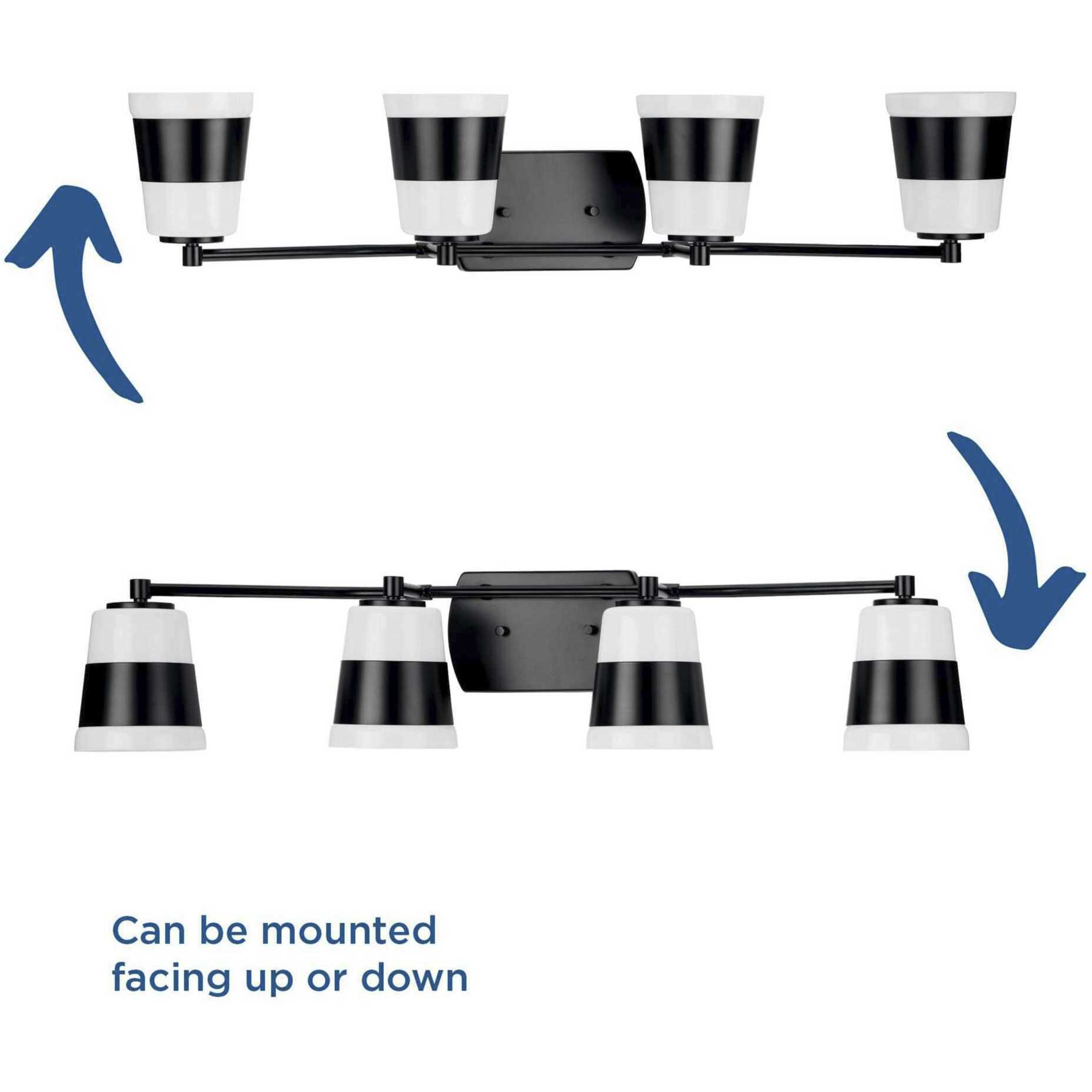 Haven 4 Light 34 inch Matte Black Bath Light Wall Light