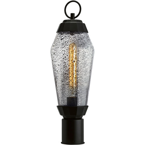 Lyrids 1 Light 20 inch Matte Black with Clear Outdoor Post Light