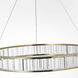 Chapman & Myers Iterna LED 40 inch Antique-Burnished Brass Ring Chandelier Ceiling Light in Crystal