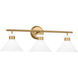 Drew & Jonathan Belcarra 3 Light 27 inch Satin Brass Wall Bath Fixture Wall Light