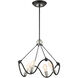 Archer 4 Light 22 inch Textured Black with Brushed Nickel Accents Chandelier Ceiling Light