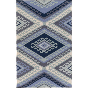 Wanderer 90 X 60 inch Blue and Blue Area Rug, Wool
