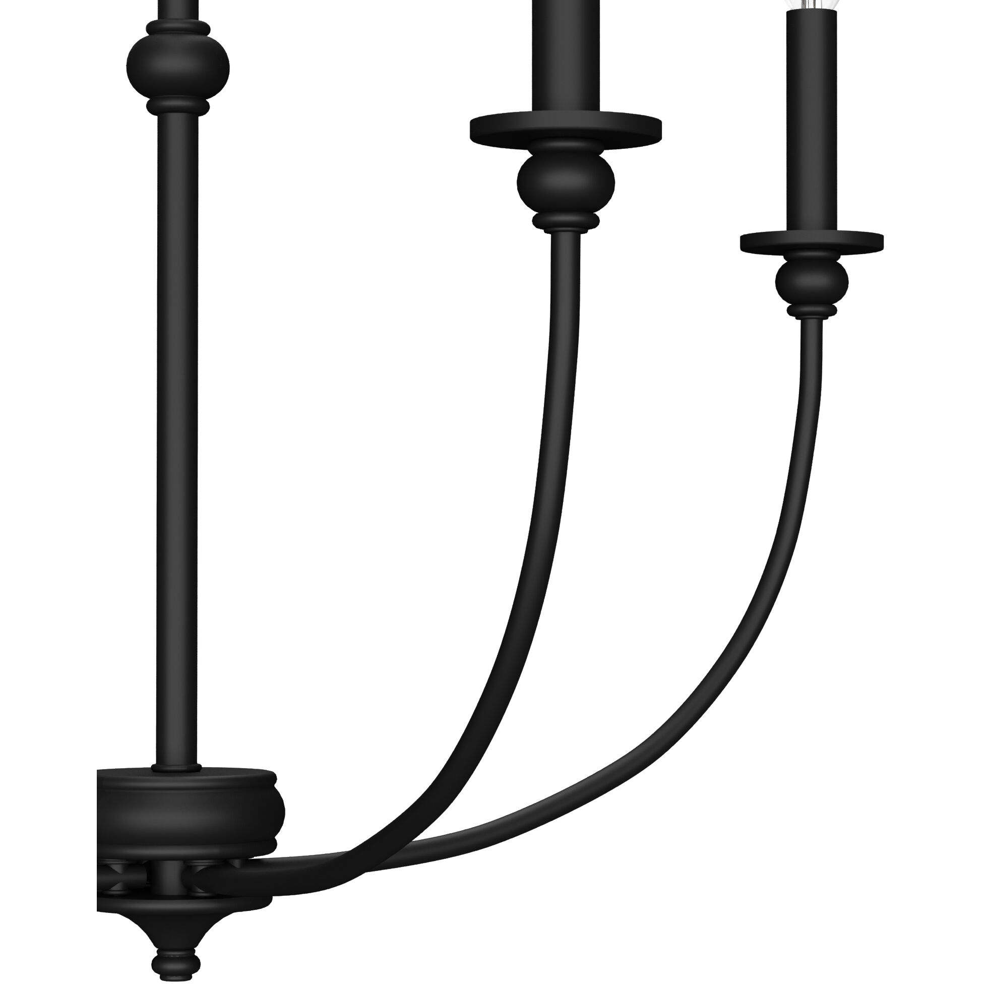 Southcrest 4 Light 26 inch Flat Matte Black Chandelier Ceiling Light