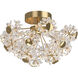 Senna LED 23.6 inch Polished Brass Semi-Flush Mount Ceiling Light