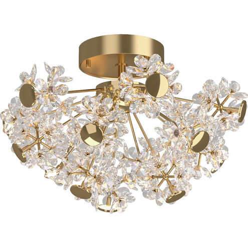 Senna LED 23.6 inch Polished Brass Semi-Flush Mount Ceiling Light