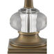 Giovanna 34 inch 100 watt Antique Brass/Clear Table Lamp Portable Light