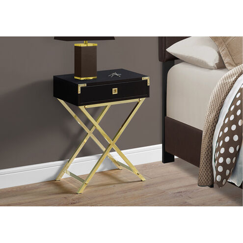 Seneca 24 X 18 inch Cappuccino and Gold Accent End Table or Night Stand