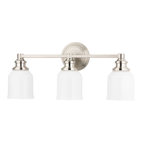 Windham 3 Light 22.5 inch Satin Nickel Bath and Vanity Wall Light