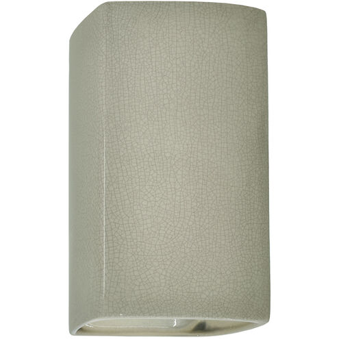 Ambiance 1 Light 9.5 inch Celadon Green Crackle Outdoor Wall Sconce, Small