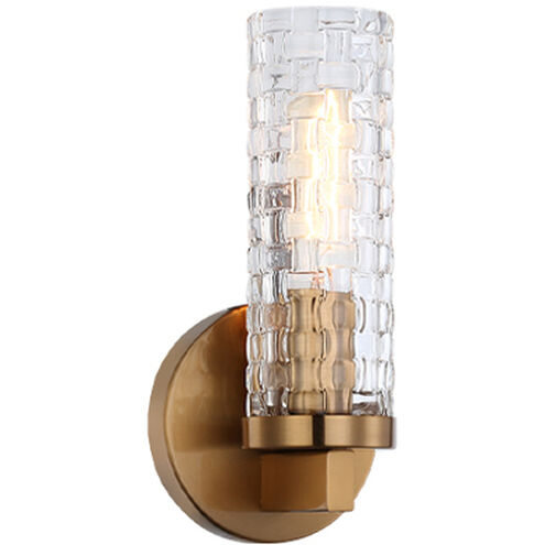 Weaver Wall Sconce Wall Light in Aged Gold Brass
