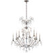 Renaissance Nouveau 12 Light 32 inch Antique Silver Chandelier Ceiling Light, Adjustable Height