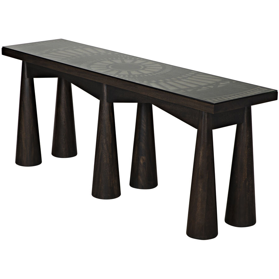 Tutankhamun 81 X 20 inch Ebony Walnut Console