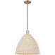 Natural Ballston Dome 1 Light 15.75 inch Antique Copper Mini Pendant Ceiling Light