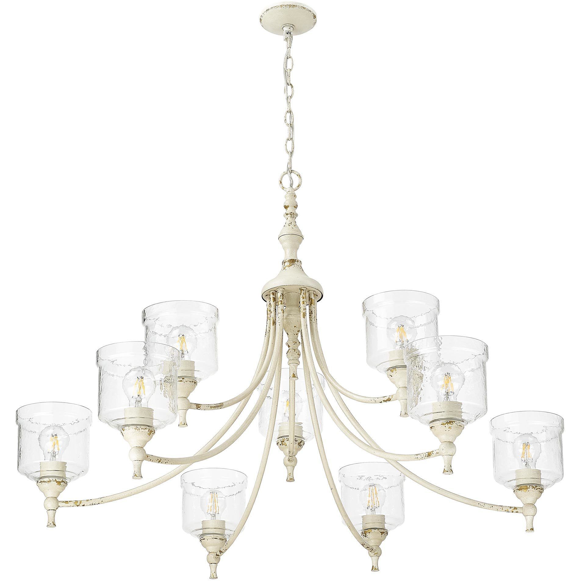 Keating 44 inch 60.00 watt Antique Ivory Chandelier Ceiling Light