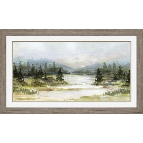 Waterside Collection Block Profile In Distressed Wood Framed Art