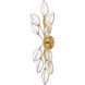 Amira 4 Light 10 inch Distressed Brass Sconce Wall Light