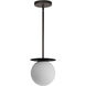 Burlat 1 Light 6 inch Matte Black Single Drop Pendant Ceiling Light