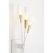 Chapman & Myers Stellar LED 6 inch Matte White and Antique Brass Triple Tail Sconce Wall Light