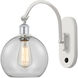 Ballston Athens LED 8 inch White and Polished Chrome Sconce Wall Light in Clear Glass
