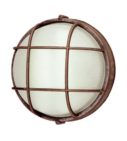 Aria 1 Light 8 inch Rust Outdoor Bulkhead