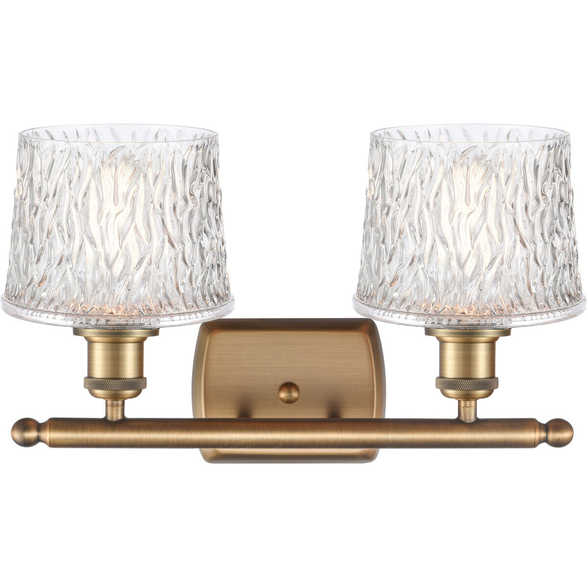 Ballston Niagra 2 Light 16 inch Brushed Brass Bath Vanity Light Wall Light, Ballston