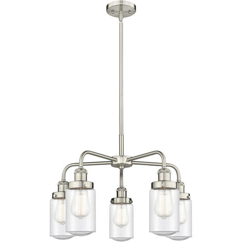 Dover 5 Light 22.5 inch Satin Nickel Chandelier Ceiling Light