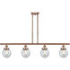 Ballston Beacon LED 48 inch Antique Copper Island Light Ceiling Light in Seedy Glass