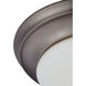 Fluor 2 Light 15 inch Oil Rubbed Bronze Flush Mount Ceiling Light