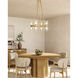 Lucian 8 Light 22 inch Vintage Brass Chandelier Ceiling Light