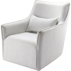 Hudson Upholstery: Ivory; Base: Beige Swivel Chair