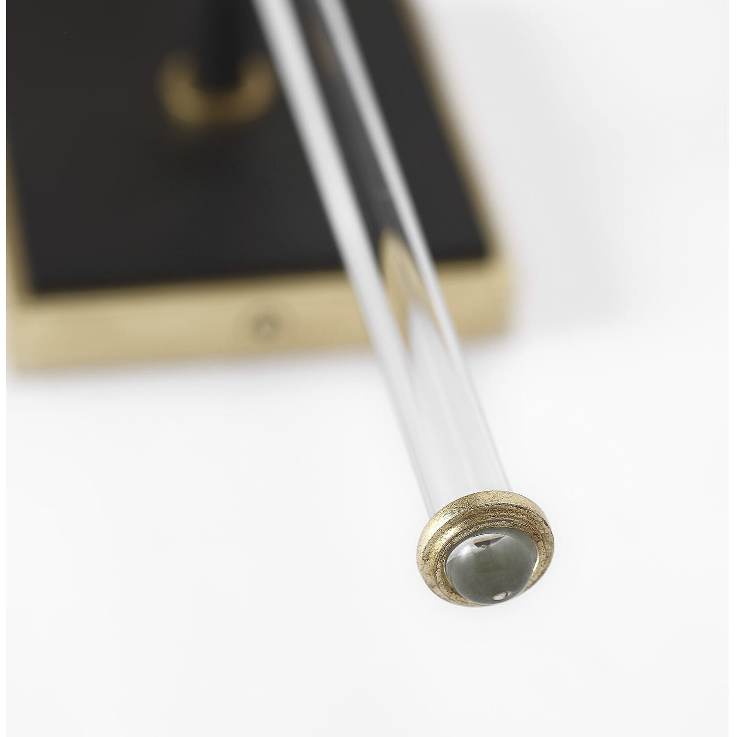 Julie Neill Lucia LED 5.5 inch Matte Black and Crystal Cordless Sconce Wall Light